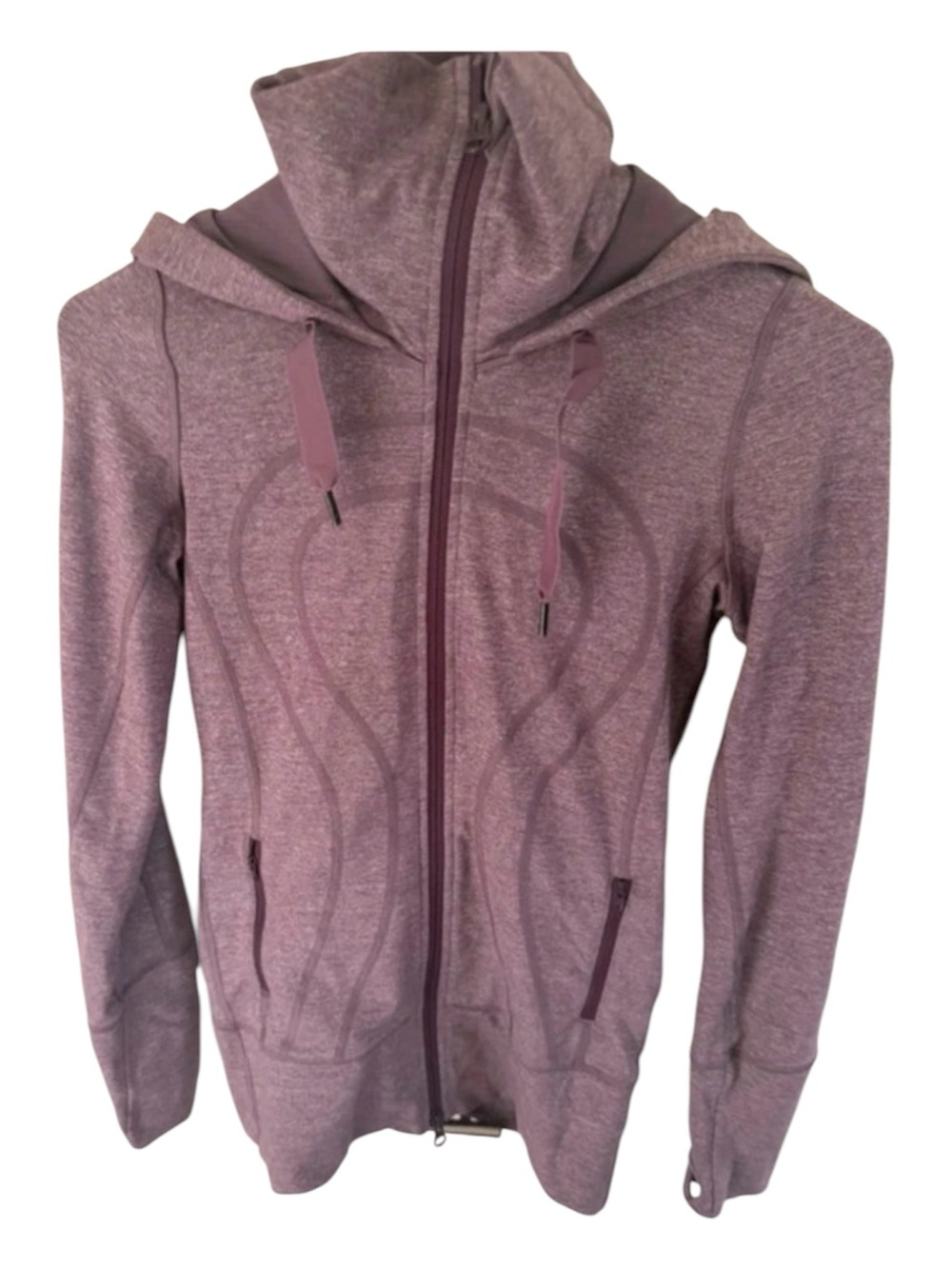 Lululemon Define zip Jacket Heathered Mauve Sz 2 EUC